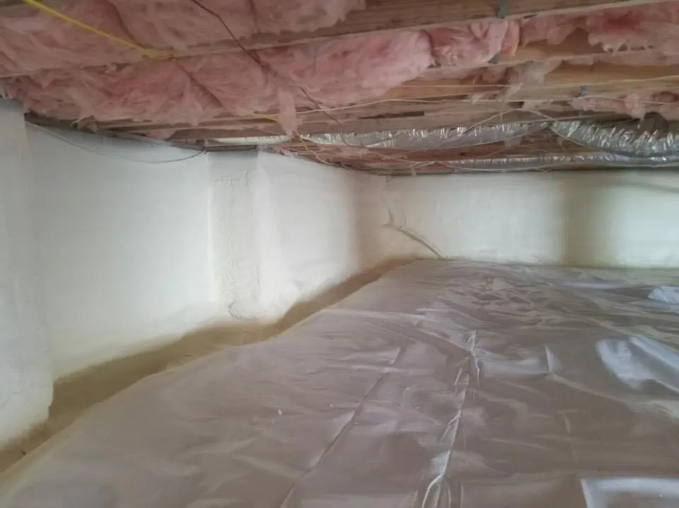 Crawl space encapsulation with closed-cell spray foam for Roof Maintenance in Mounds View